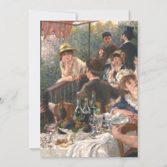 Luncheon Of Boating Party Pierre Auguste Renoir Invitation (Front)