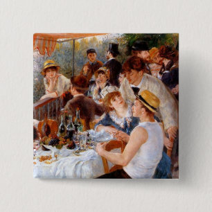Luncheon of the Boating Party 15 Cm Square Badge