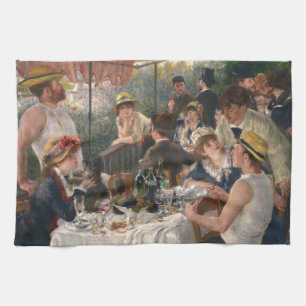 Luncheon of the Boating Party - Auguste Renoir Tea Towel