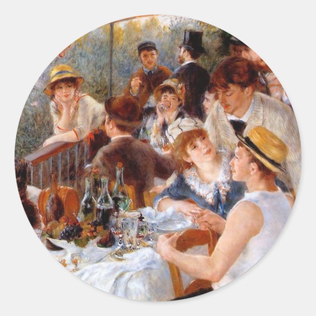 Luncheon of the Boating Party Classic Round Sticker (Front)