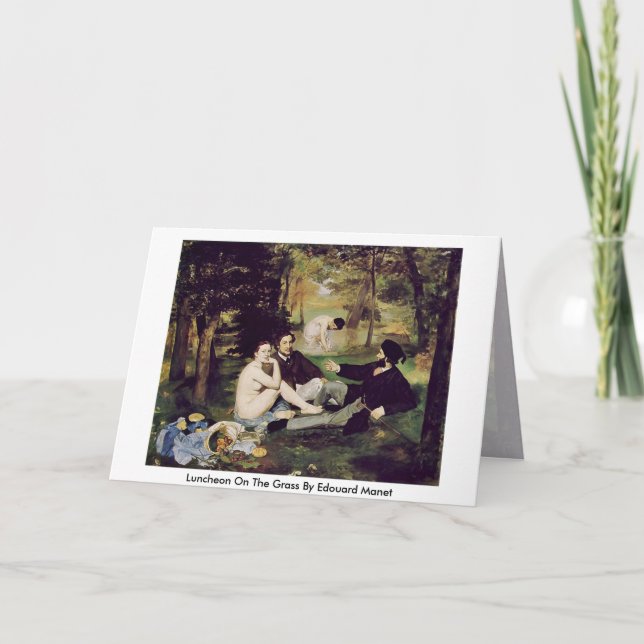 Luncheon On The Grass By Edouard Manet Card (Front)