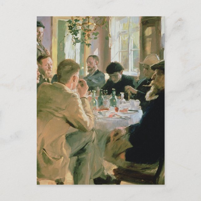 Lunchtime, 1883 postcard (Front)