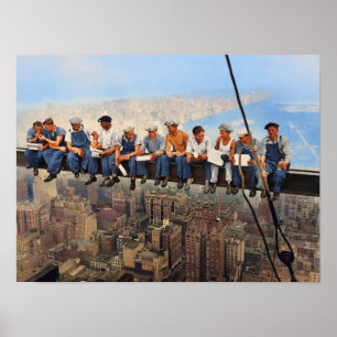 Lunchtime Atop a Skyscraper Remastered 1932 Poster