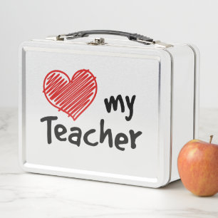 Lunchtime Love My Teacher Metal Lunch Box