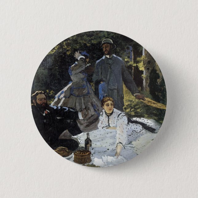 Lunchtime on the Grass 6 Cm Round Badge (Front)