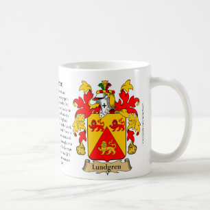 Lundgren, the Origin, the Meaning and the Crest Coffee Mug