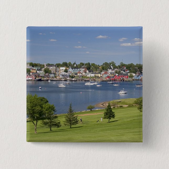 Lunenberg, Nova Scotia, Canada. 15 Cm Square Badge (Front)