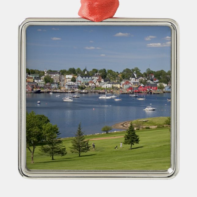 Lunenberg, Nova Scotia, Canada. Metal Tree Decoration (Front)