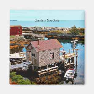 Lunenburg Norva Scotia scenic photograph Magnet