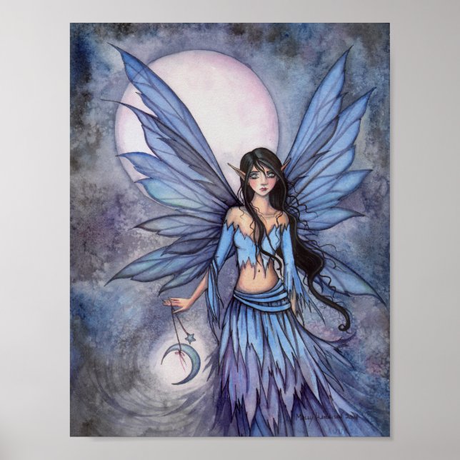 Lunetta Moon Fairy Fantasy Art Poster (Front)
