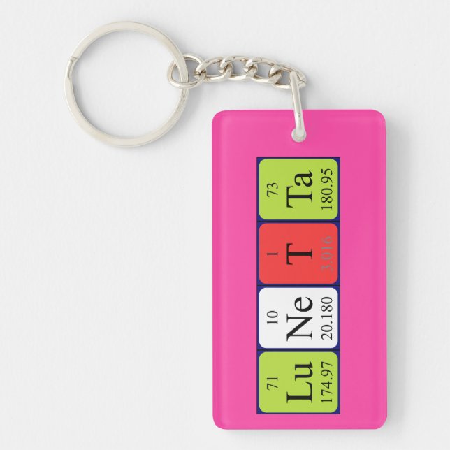 Lunetta periodic table name keyring (Front)