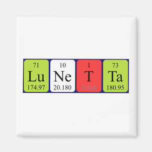 Lunetta periodic table name magnet