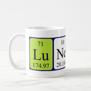 Lunetta periodic table name mug