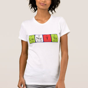 Lunetta periodic table name shirt