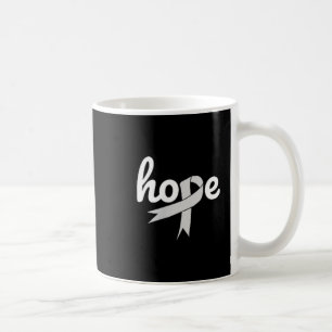 Lung Cancer Awareness Hope White Ribbon Chemo Chem Coffee Mug