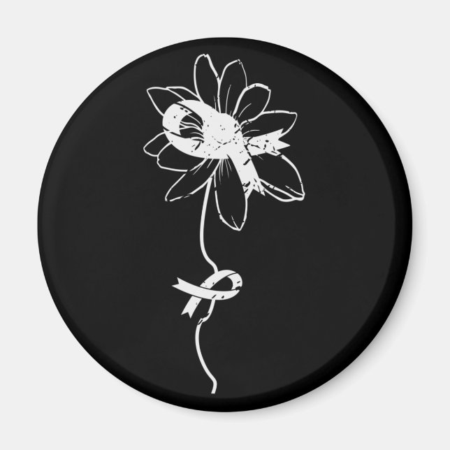 Lung Cancer Awareness Pearl Ribbon Magnet (Front)