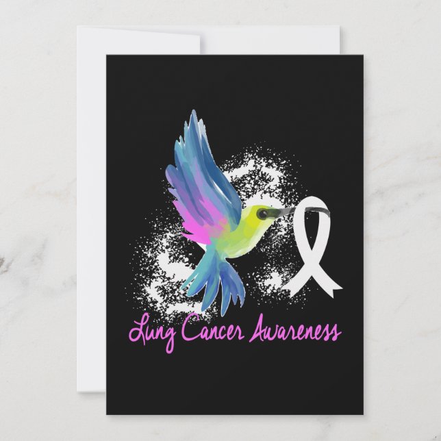 Lung Cancer Awareness Pearl Ribbon Save The Date (Front)