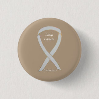 Lung Cancer Awareness Ribbon Custom Art Pin