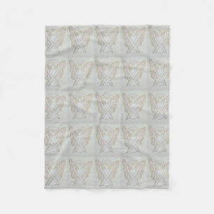 Lung Cancer Awareness Ribbon Fleece Blankets