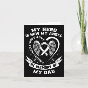Lung Cancer Awareness Shirts Dad My Hero Is Now My Card