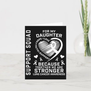 Lung Cancer Awareness Shirts Daughter Ribbon Famil Card