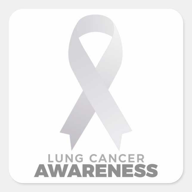 Lung Cancer Awareness Square Sticker (Front)