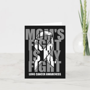 Lung Cancer Awareness White Ribbon November Moms F Card