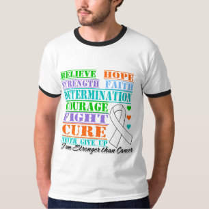 Lung Cancer Believe Strength Determination T-Shirt