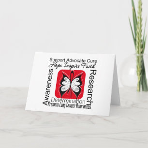 Lung Cancer Butterfly Inspirations Card