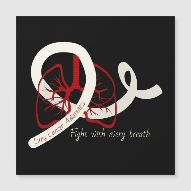 Lung Cancer Fight, lungs and ribbon (Front)