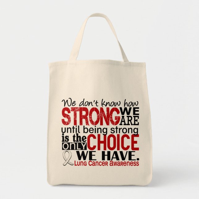 Lung Cancer How Strong We Are Tote Bag (Front)