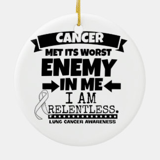 Lung Cancer Met Its Worst Enemy in Me Ceramic Tree Decoration