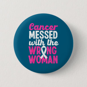 Lung Cancer Mom Grandma Ribbon Awareness Support 6 Cm Round Badge