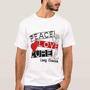 Lung Cancer PEACE LOVE CURE 1 T-Shirt