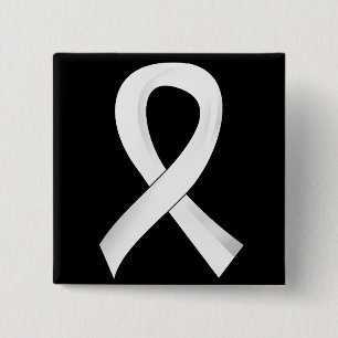 Lung Cancer Pearl Ribbon 3 15 Cm Square Badge