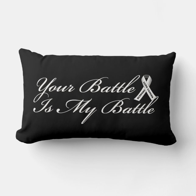 Lung Cancer Ribbon Pillow for Chemotherapy (Front)