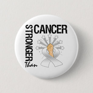 Lung Cancer - Stronger Than Cancer 6 Cm Round Badge