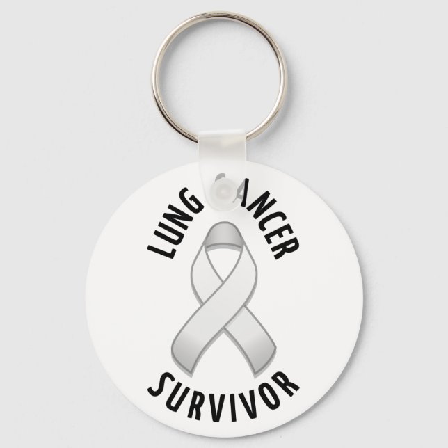Lung Cancer Survivor Keychain (Front)