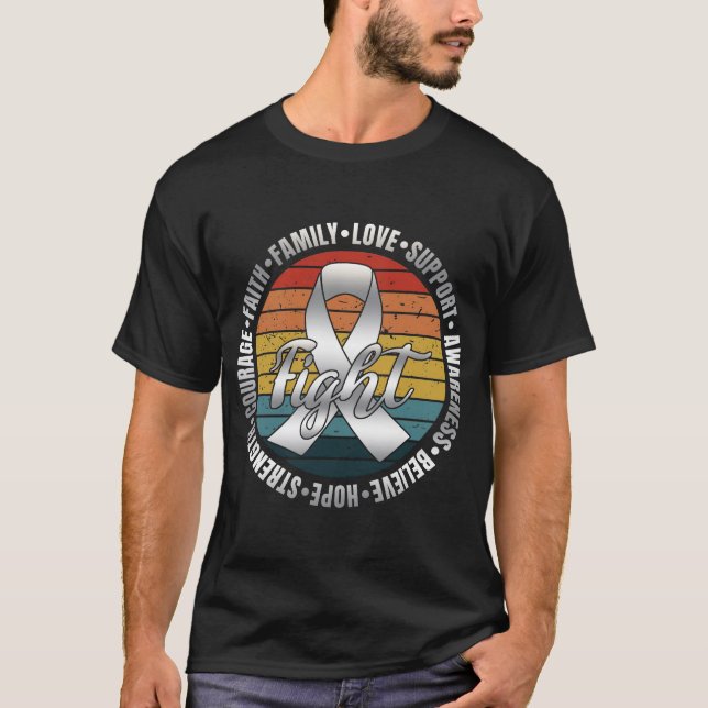 Lung Cancer Svg, Fight Lung Cancer Png, Cancer Awa T-Shirt (Front)
