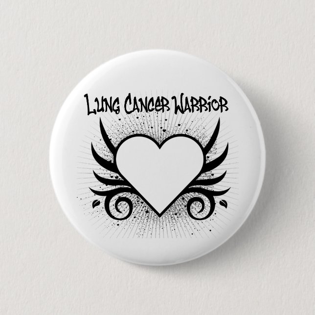 Lung Cancer Warrior 6 Cm Round Badge (Front)