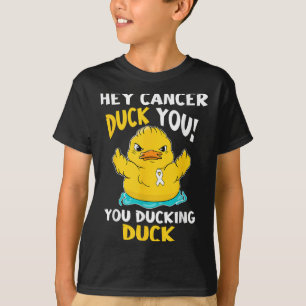 Lung Cancer Warrior Duck Design Together  T-Shirt
