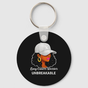 Lung Cancer Warrior Unbreakable Black Women Awaren Key Ring
