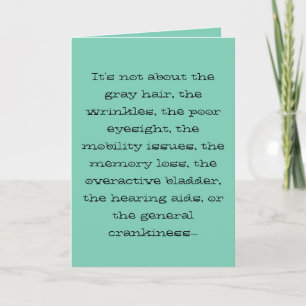 Lung Capacity Over the Hill Funny Birthday Card
