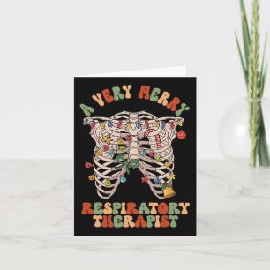 Lung Christmas A Very Merry Respiratory Therapist Card