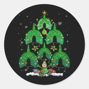 Lung Christmas Tree Respiratory Therapy Xmas Tree Classic Round Sticker