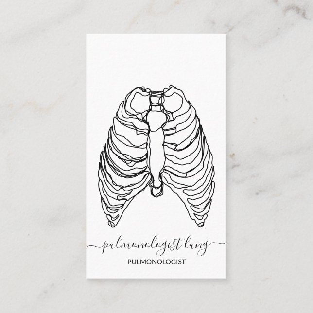 Lung pulmonologist doctor business card (Front)