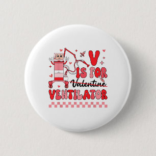 Lung Squad Valentine Respiratory Therapist Pulmono 6 Cm Round Badge