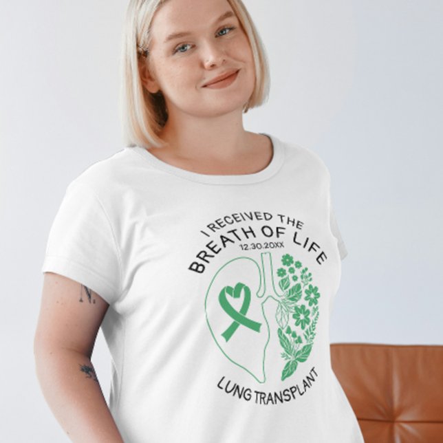 Lung Transplant Floral Breath of Life Custom Light T-Shirt (Creator Uploaded)