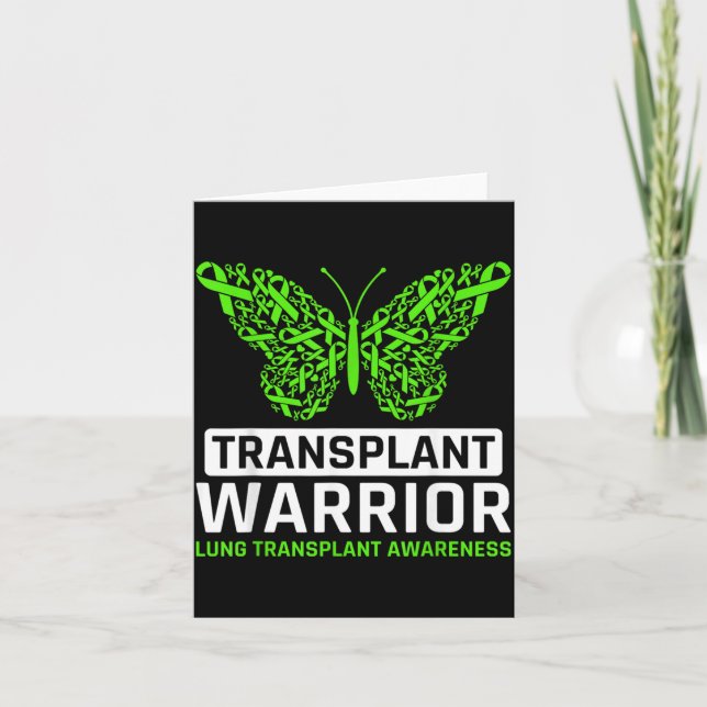Lung Transplant Survivor Warrior Lung Organ Card (Front)