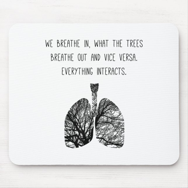 Lung Tree Air Breathe Breathing Photosynthesis Tre Mouse Pad (Front)